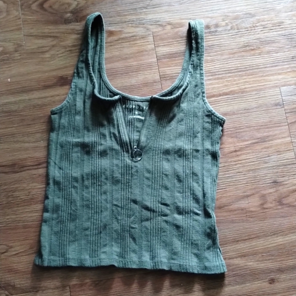 Green tank top